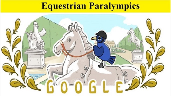 "Galloping for gold," the Paris Paralympics in 2024: Google Doodle